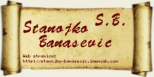 Stanojko Banašević vizit kartica
